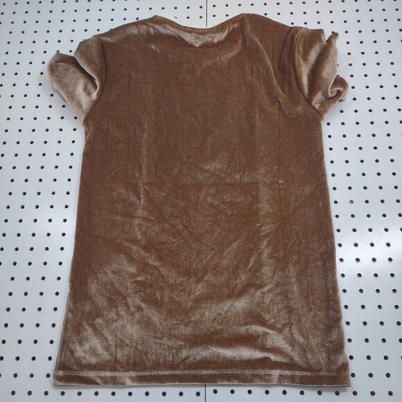 Hand Embroidered Frenchie Velvet Tee, Size Medium - Picture 4 of 8